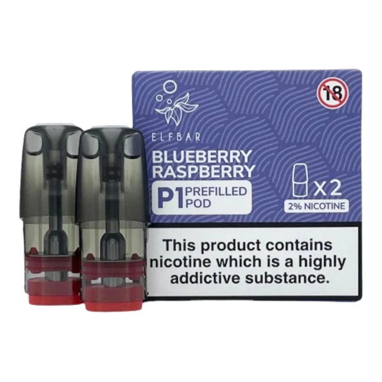  Elf Bar Mate P1 Prefilled E-Liquid Pods (Pack of 2) - Blueberry Raspberry 