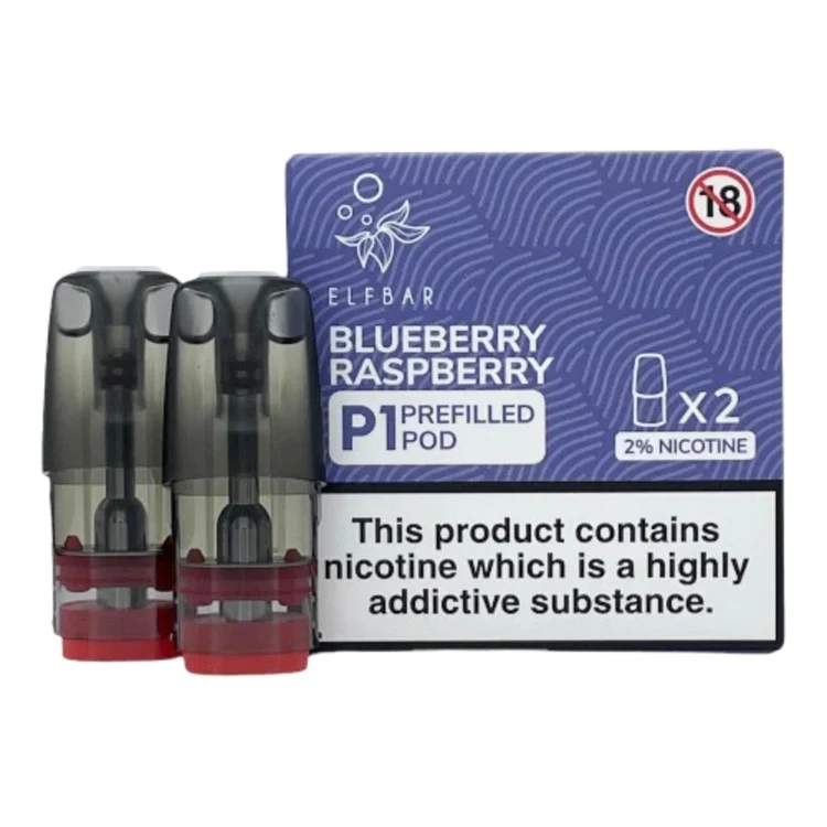 Elf Bar Mate P1 Prefilled E-Liquid Pods (Pack of 2) - Blueberry Raspberry