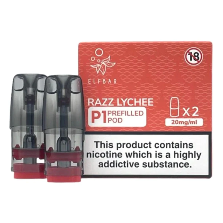 Elf Bar Mate P1 Prefilled E-Liquid Pods (Pack of 2) - Razz Lychee