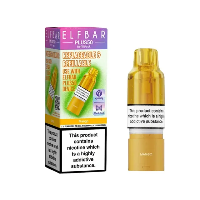 Mango Elf Bar Plus 50 Prefilled Pods