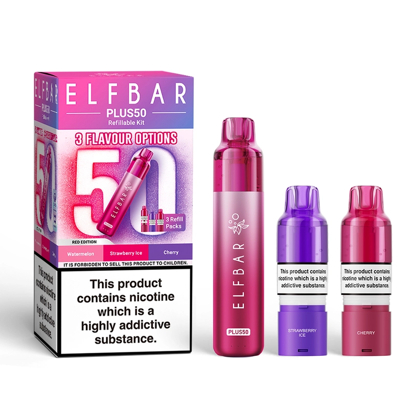 Red Edition Elf Bar Plus 50 Vape Kit 
