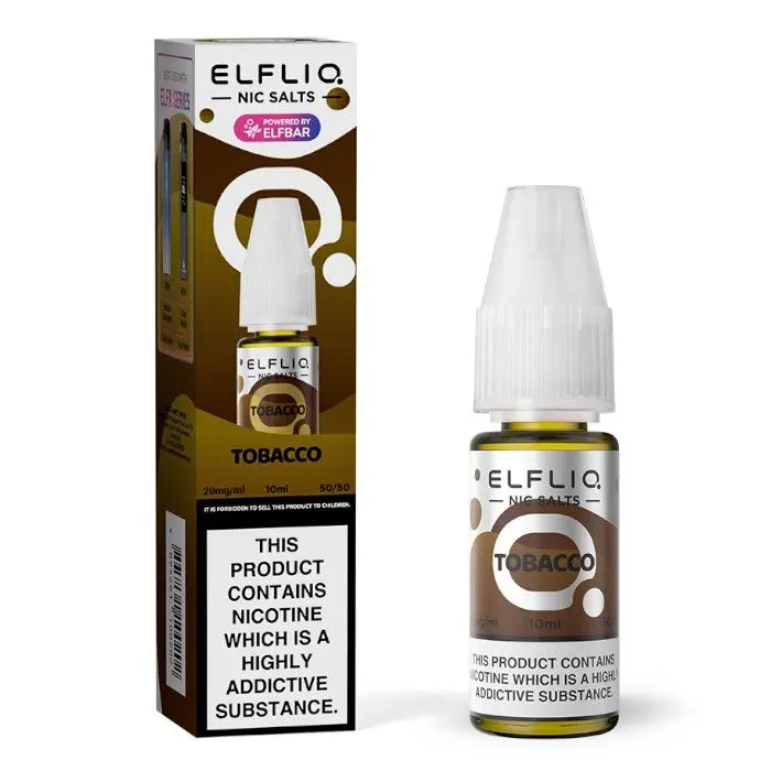 Tobacco Nic Salt E-Liquid by Elf Bar Elfliq Salts 10ml