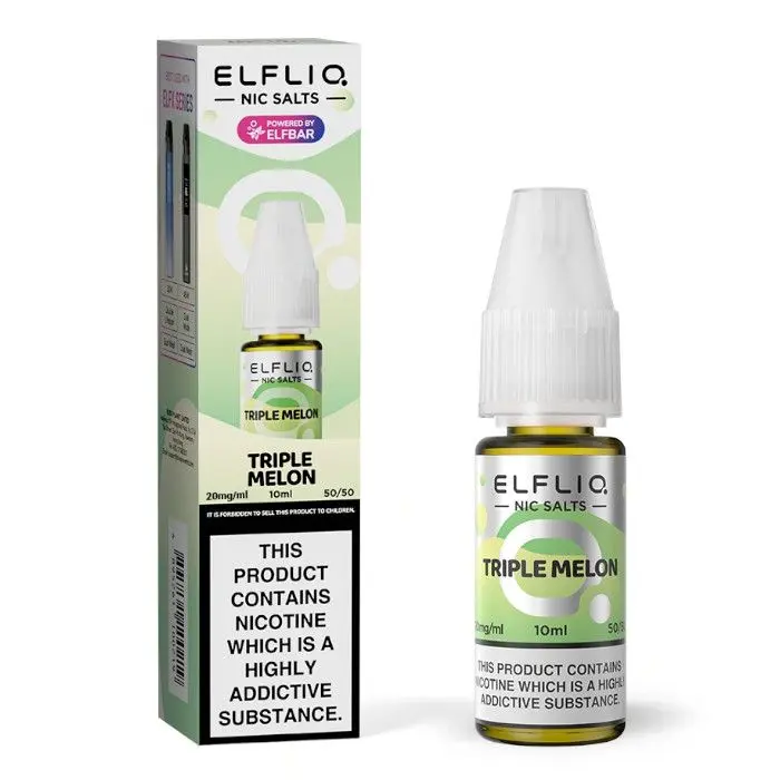 Triple Melon Nic Salt E-Liquid by Elf Bar Elfliq Salts 10ml