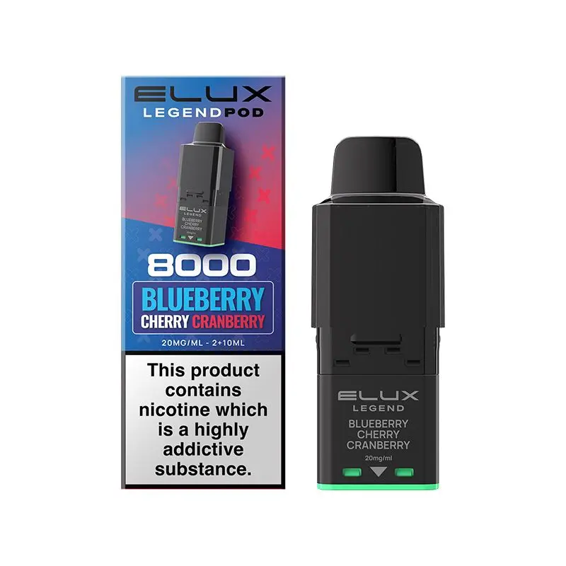 Blueberry Cherry Cranberry Elux Legend 8000 Prefilled Pod