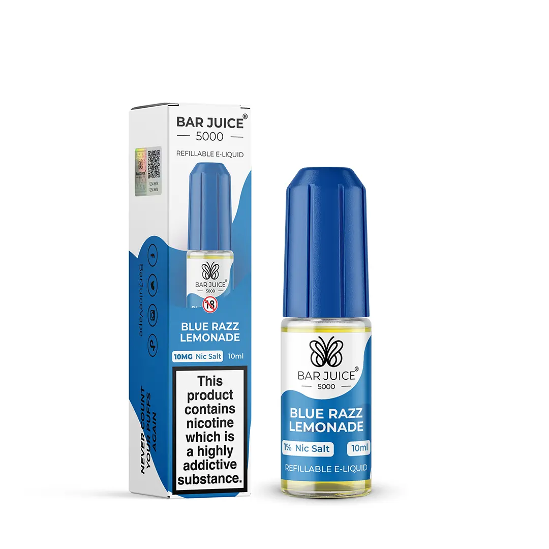 Blue Razz Lemonade Nic Salt E-Liquid by Bar Juice 5000 Salts 10ml