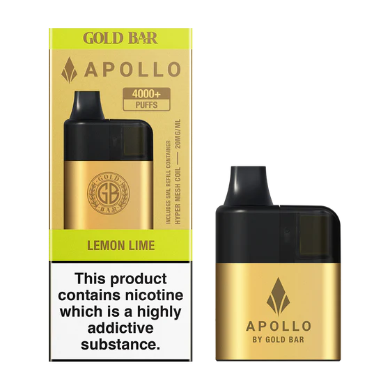  Lemon Lime Gold Bar Apollo 20K Disposable Pod Kit 