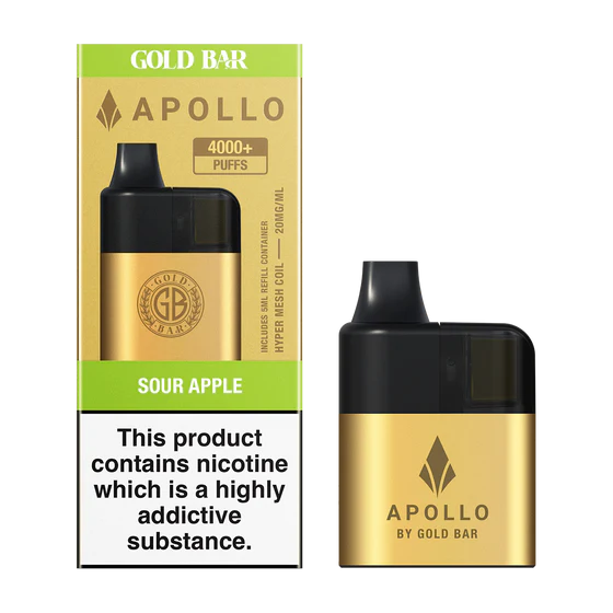 Sour Apple Gold Bar Apollo 20K Disposable Pod Kit