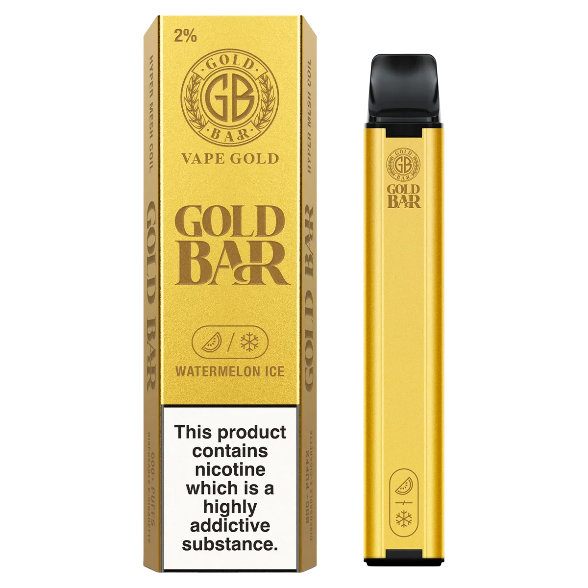 Watermelon Ice by Gold Bar Disposable Vape 20mg