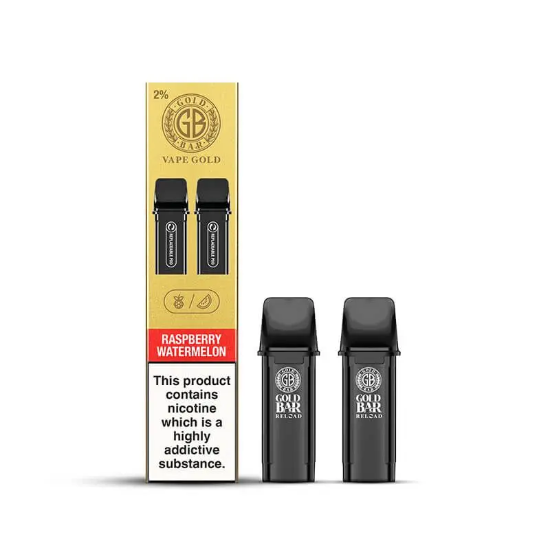  Gold Bar Reload Prefilled Vape Pods - Raspberry Watermelon 