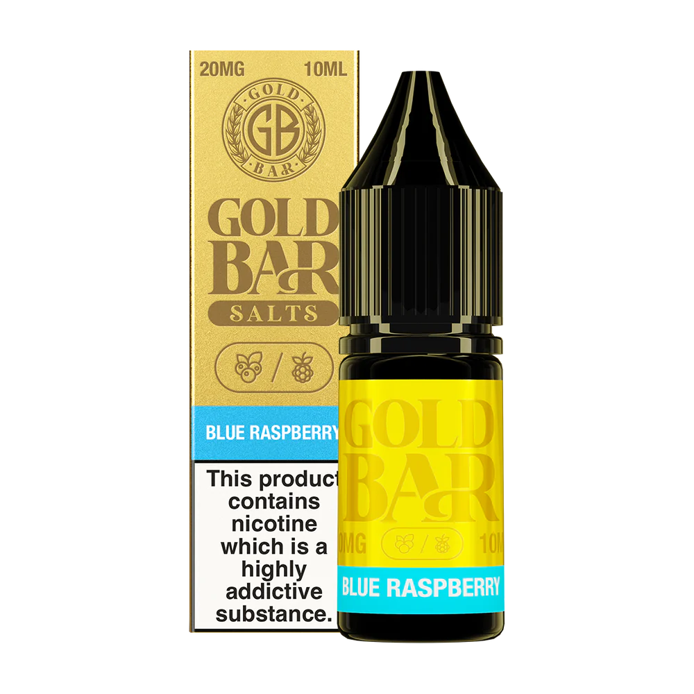 Blue Raspberry Nic Salt E-Liquid by Gold Bar 10ml