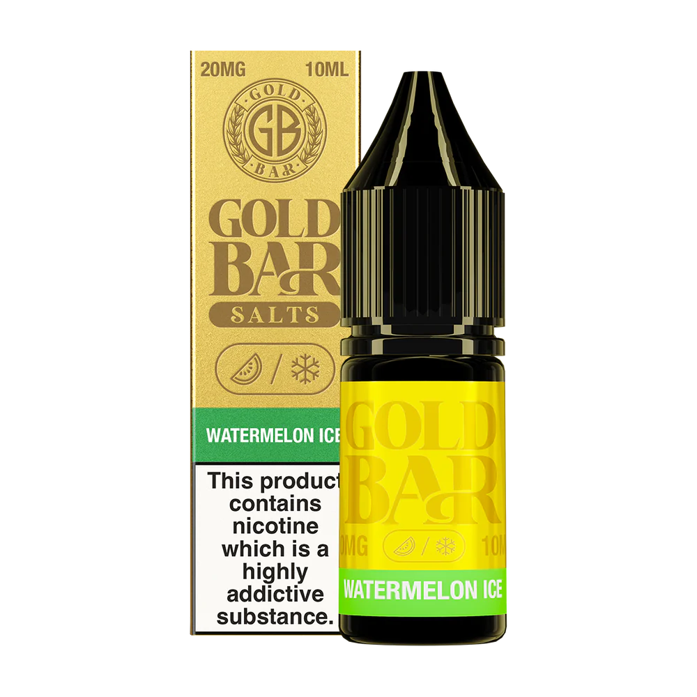 Watermelon Ice Nic Salt E-Liquid by Gold Bar 10ml