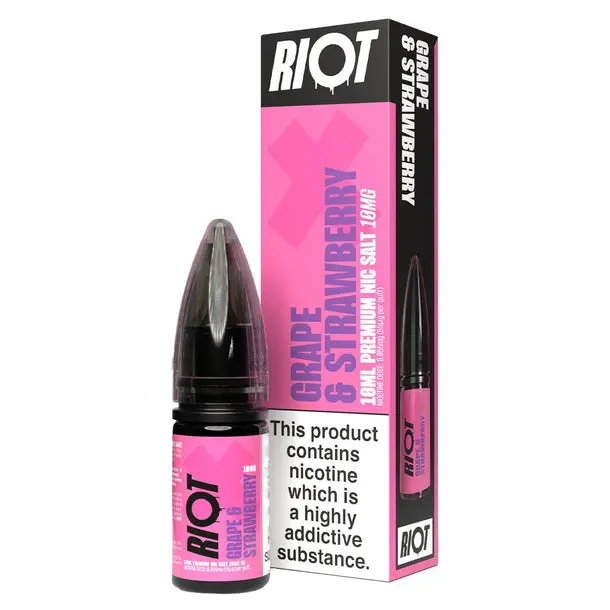 Grape & Strawberry Riot X Nic Salt E-Liquid by Riot Squad 10ml | 10mg