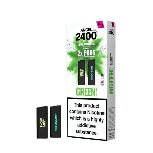 Angel 2400 Prefilled Vape Pods by Vapes Bar - Green Edition