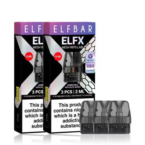  Elf Bar ELFX Empty Replacement Pods | 3 Pack 