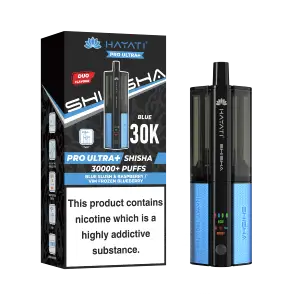 Hayati Pro Ultra Plus Shisha 30K Blue Slush & Raspberry Vim Frozen Blueberry