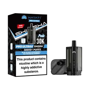 Hayati Pro Ultra Plus Shisha 30K Pods Blue Slush & Raspberry/Vim Frozen Blueberry