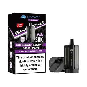 Hayati Pro Ultra Plus Shisha 30K Pods Grape & Mint/Blueberry & Mint