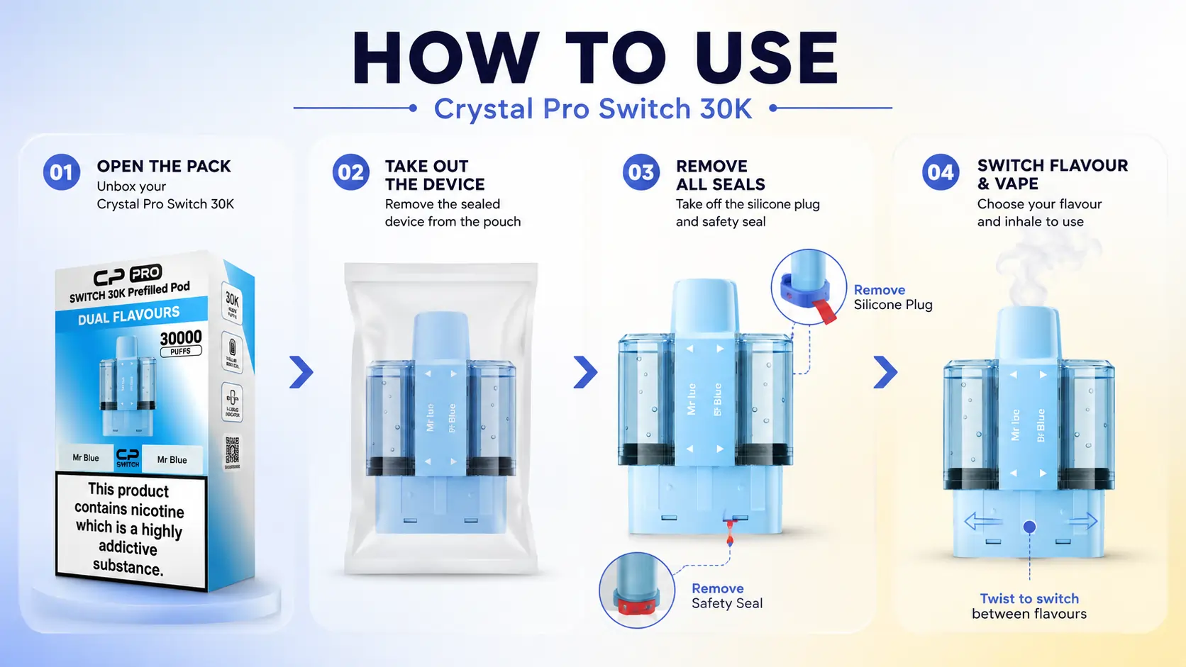 How to Set Up Crystal Pro Switch 30K Pods