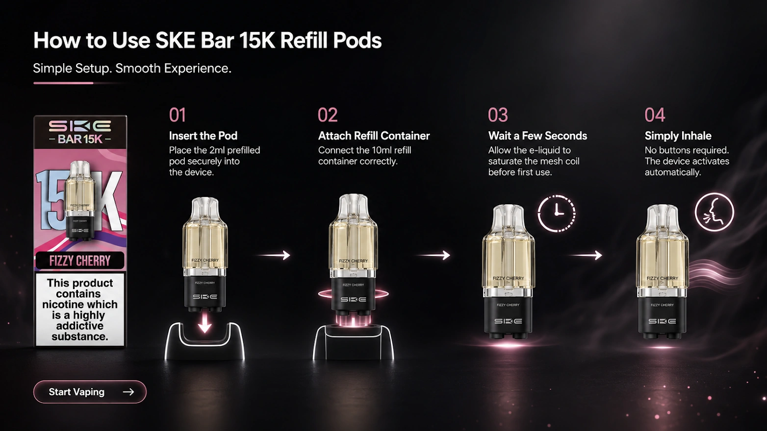 How to Use SKE Bar 15K Prefilled Pods