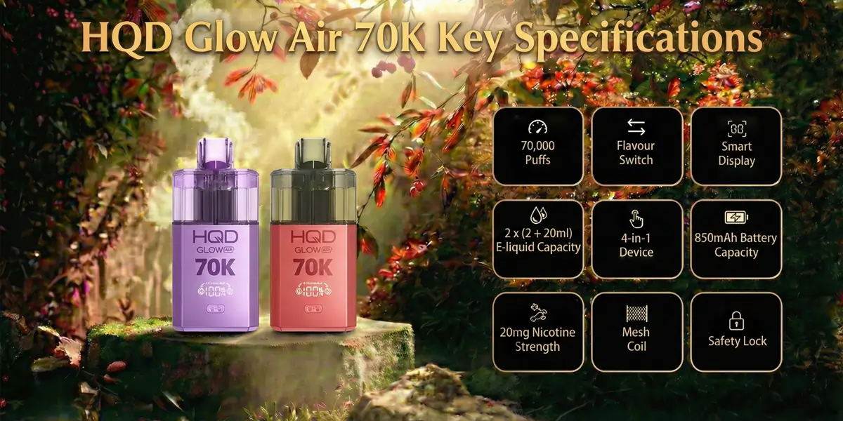 HQD Glow Air 70K Key Specifications