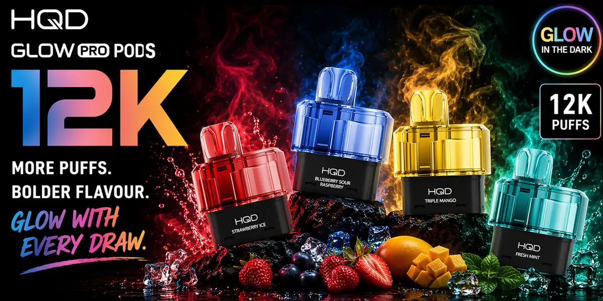 HQD Glow Pro 12K Pods Flavours