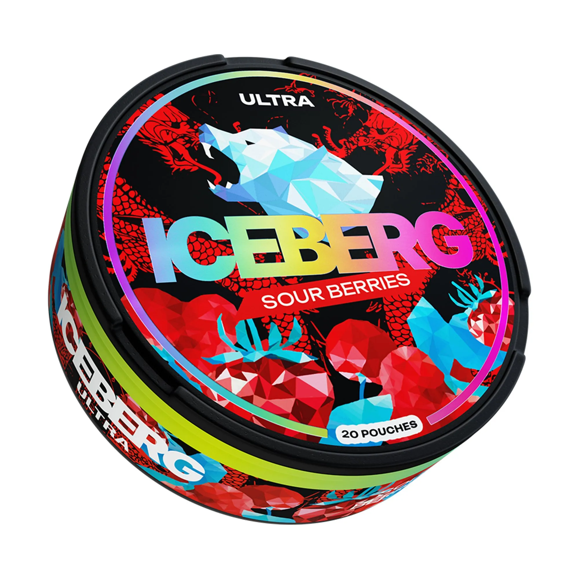  Sour Berries Ultra Nicotine Pouches by Ice Berg 150mg/g 