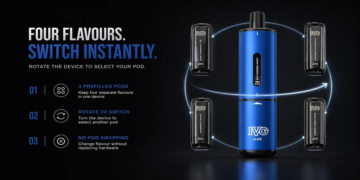 IVG Air 4-in-1 Flavour Switching