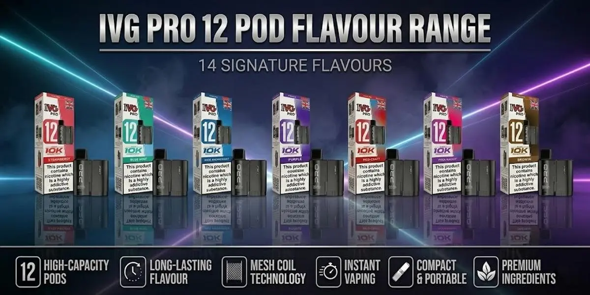 IVG Pro 12 Pods Flavour Range