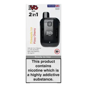 Black(2 in 1)IVG Air 2 in 1  Starter Kits & Pods