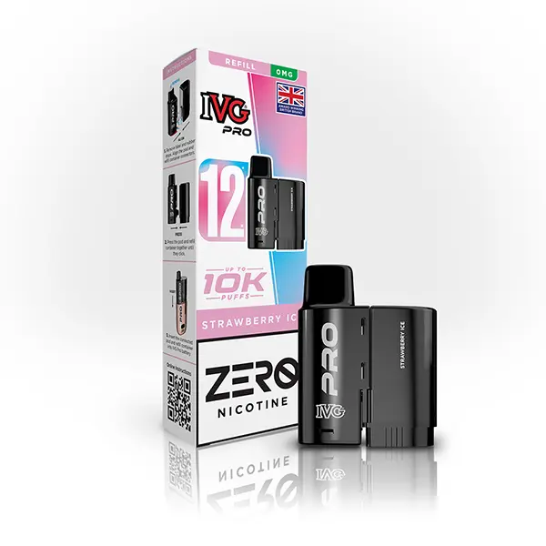 Strawberry Ice IVG Pro 12 Prefilled Pod | 0mg