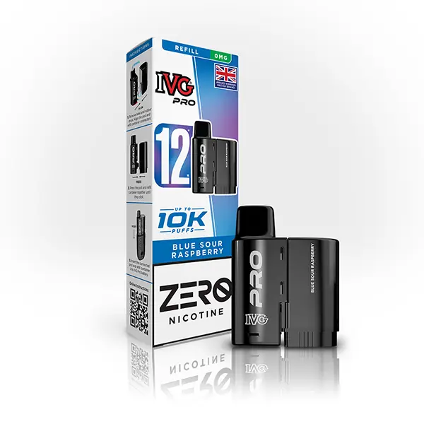 Blue Sour Raspberry IVG Pro 12 Prefilled Pod | 0mg