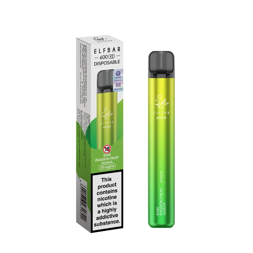 Kiwi Passionfruit Guava | Elf Bar 600 V2 Disposable Vape 20mg