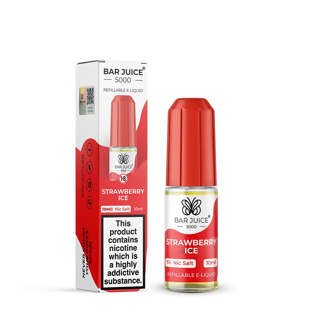 Strawberry Ice Nic Salt E-Liquid by Bar Juice 5000 Salts 10ml