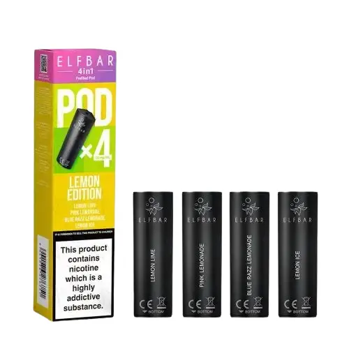  Elf Bar 4 in 1 Prefilled Pods (Pack of 4) | Lemon Edition 