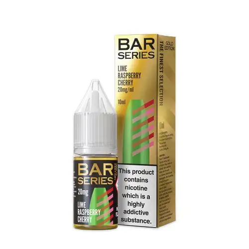 Lime Raspberry Cherry Nic Salt E-Liquid by Bar Series Gold Edition 10ml