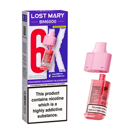 Strawberry Raspberry Blackberry Lost Mary BM6000 Refill