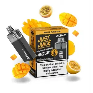 Mango & Passion Fruit Oxbar RRB Disposable Vape Bar by Just Juice