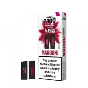 Angel 2400 Prefilled Vape Pods by Vapes Bar - Maroon Edition