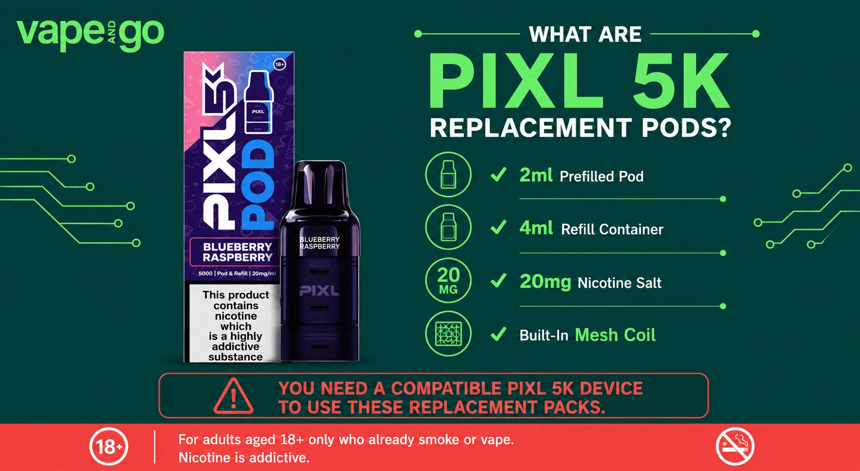 PIXL 5K prefilled pods