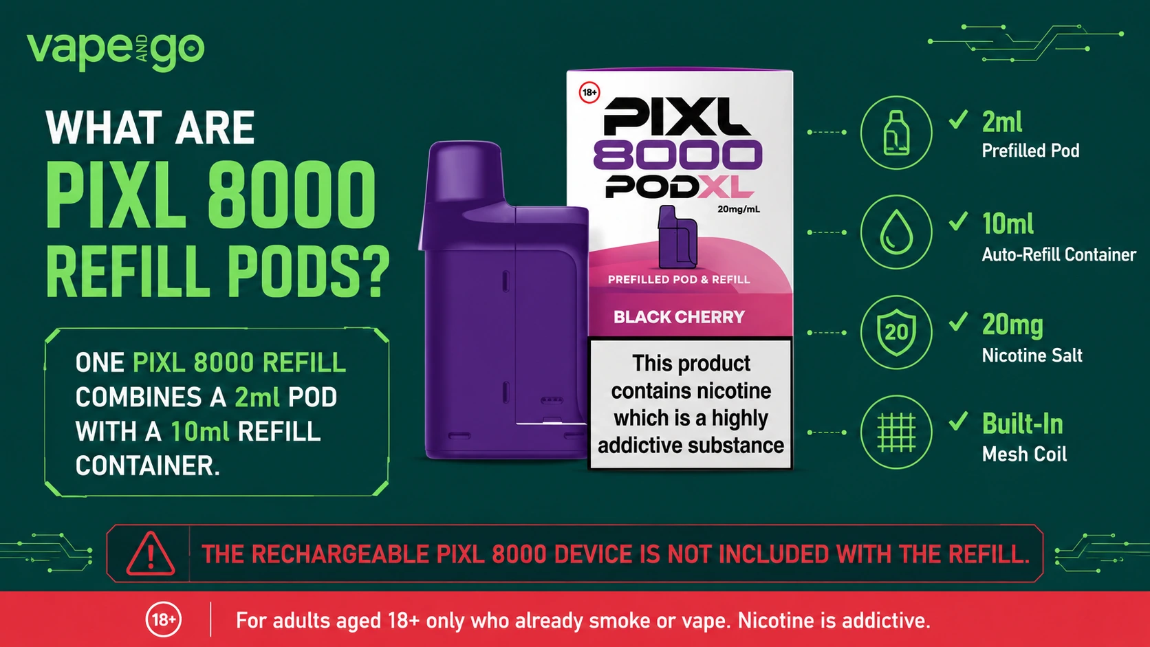 PIXL 8000 prefilled pods