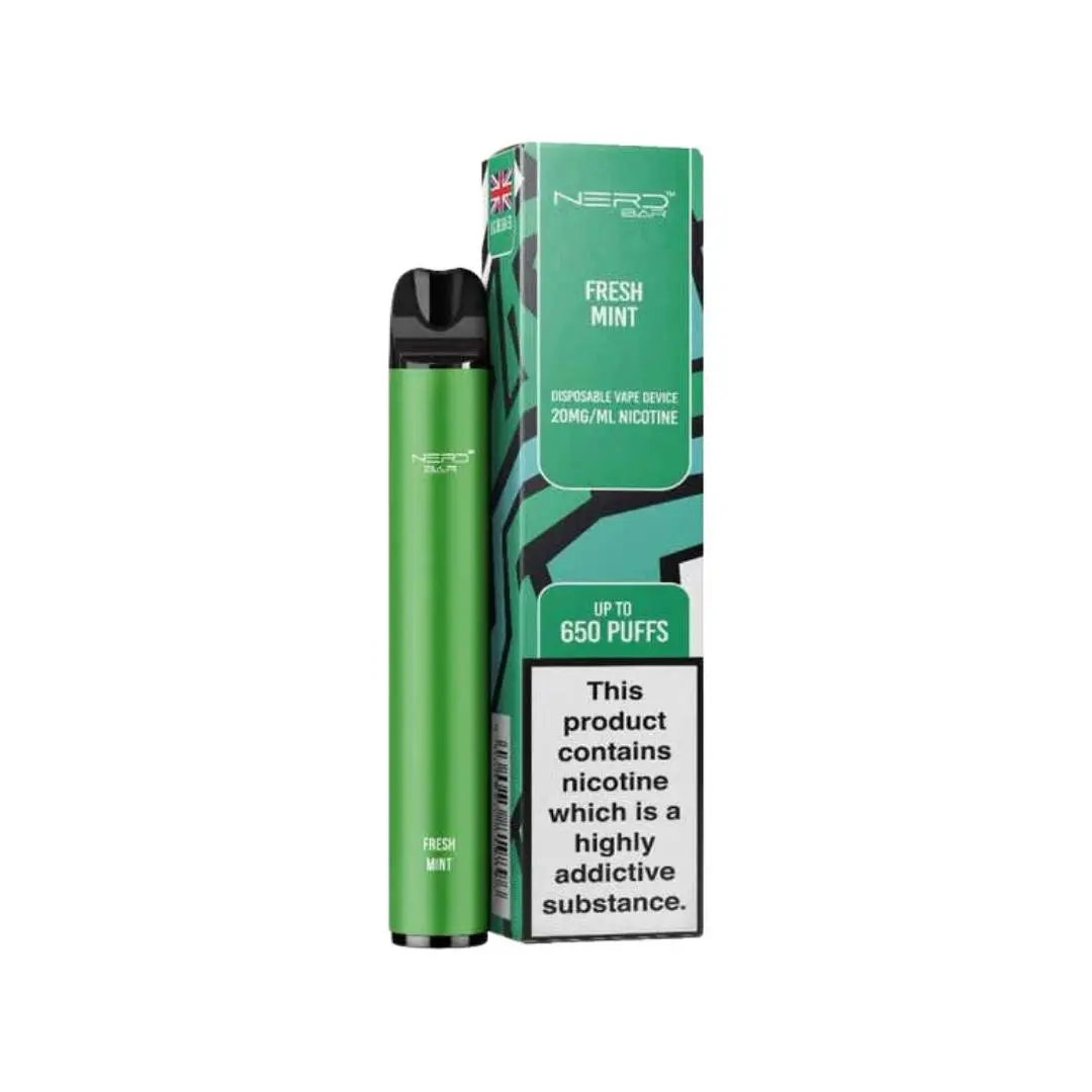 Nerd Bar Disposable Pen - 20mg (650 Puff) - Fresh Mint- Vape And Go