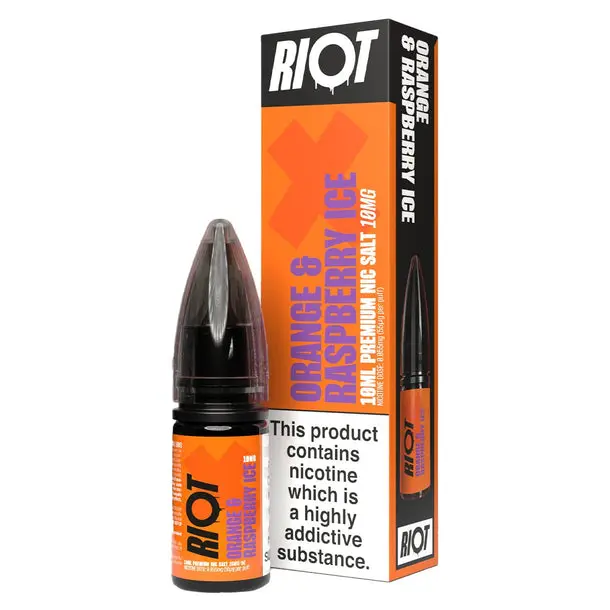 Orange & Raspberry IceRiot X Nic Salt E-Liquid by Riot Squad 10ml | 5mg