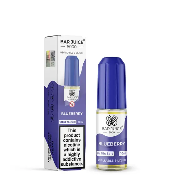 Blueberry Nic Salt E-Liquid by Bar Juice 5000 Salts 10ml