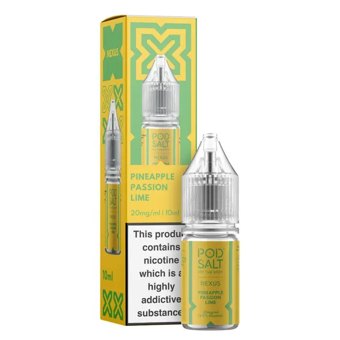 Pineapple Passion Lime Nic Salt E-Liquid by Pod Salt Nexus 10ml