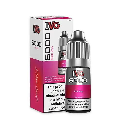  Pink Pop Nic Salt E-Liquid by IVG 6000 Bar Salts 10ml 