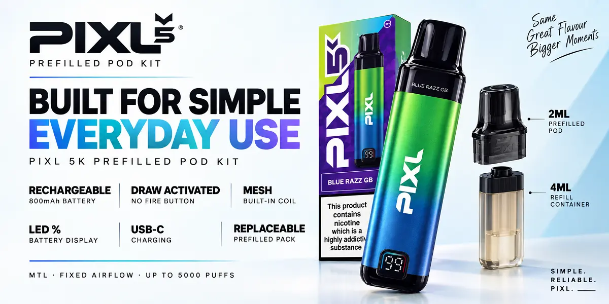 PIXL 5K Prefilled Pod Kit Overview