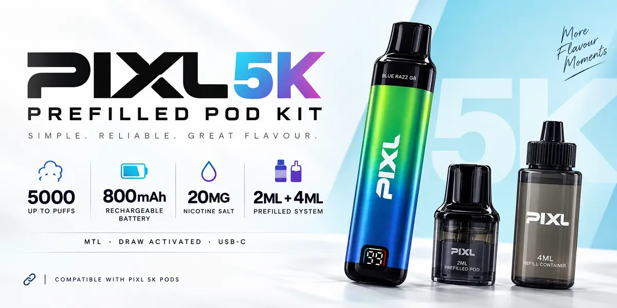 PIXL 5K Prefilled Pod Kit Specifications