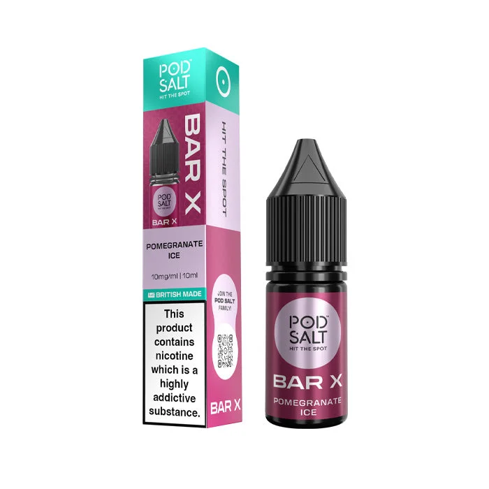 Pomegranate Ice Nic Salt E-Liquid by Pod Salt Bar X 10ml