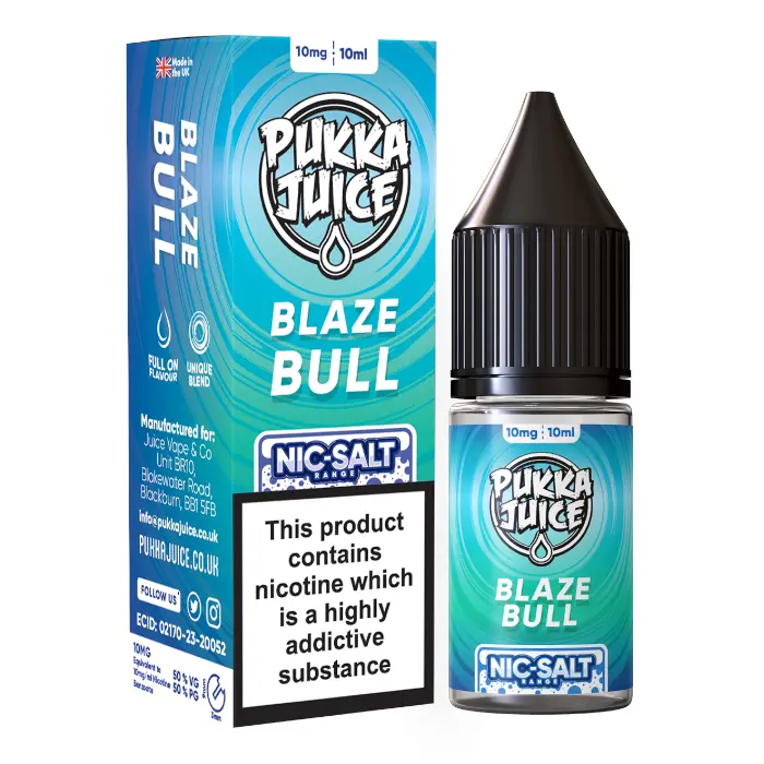 Blaze Bull Nic Salt E-liquid by Pukka Juice 10ml 