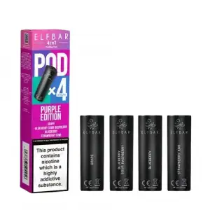 Elf Bar 4 in 1 Prefilled Pods (Pack of 4) | Purple Edition